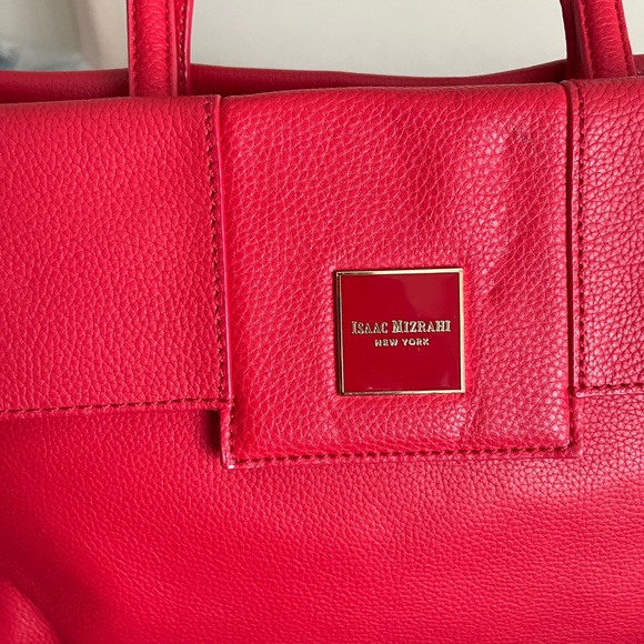 Isaac Mizrahi Red Bag with gold accents - Picture 10 of 16